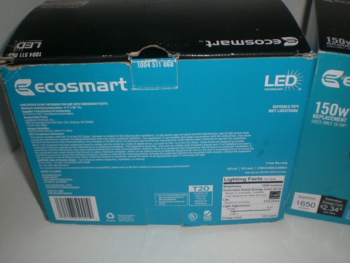 ECOSMART PAR38 LED 150W REPLACEMENT 19.5W FLOOD LIGHT WET RATED 3 COLOR ADJUST - Picture 7 of 8