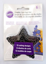 WILTON - DOUBLE CUT-OUTS - SET OF 6  - NEW - SEALED