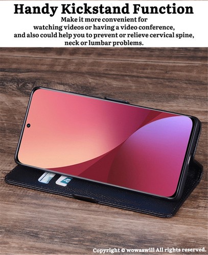 Funda Abatible Cuero Genuino Textura Guijarro para Xiaomi - Imagen 8 de 25