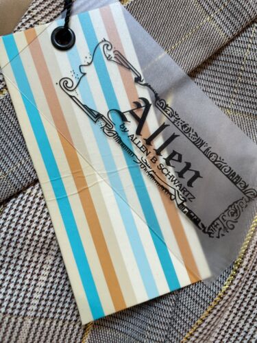 Vintage Allen by Allen Schwartz Pin Stripe Taupe/ Gold Blazer-Size 2-NWT- $349 - Picture 9 of 13