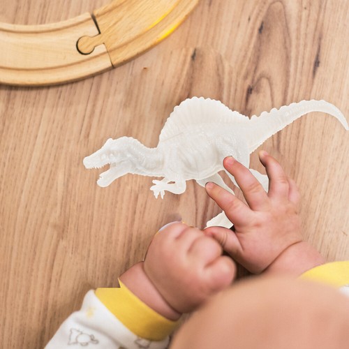 Set of 2 Dinosaurier-Modellspielzeug Kleinkind Tierfiguren Für Kinder - Afbeelding 6 van 12