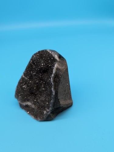 Cut Base Gray Black Amethyst Quartz Druzy Geode Specimen gemstones 510g 3" - Picture 4 of 4