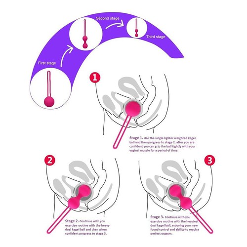 3 PCS Kegel Love Balls Ben Wa Exercise Massager Floor Sex Toys - Picture 3 of 11