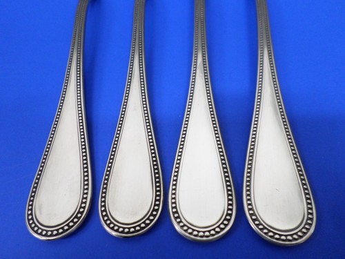 4 - Towle BEADED ANTIQUE Satin 18/8 Stainless GERMANY Flatware 7.25" SALAD FORKS - Picture 2 of 8