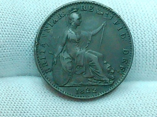 Attractive 1822 Early Great Britain Farthing - Picture 2 of 6