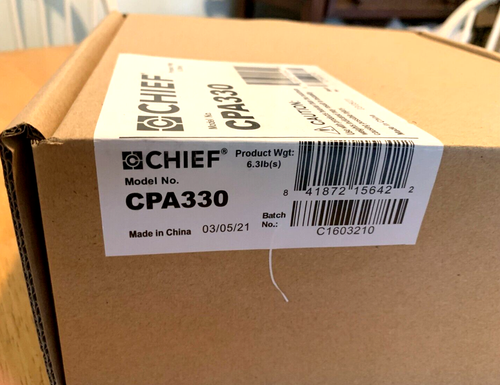 Chief CPA330 Pin Connection Offset Ceiling Plate 500lb Weight Capacity Blk (I11) - Picture 3 of 3