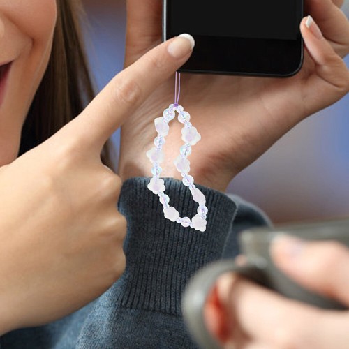 Handgelenk Seilbügelkette Perlenbesetztes Telefonarmband -Armband - Zdjęcie 4 z 12