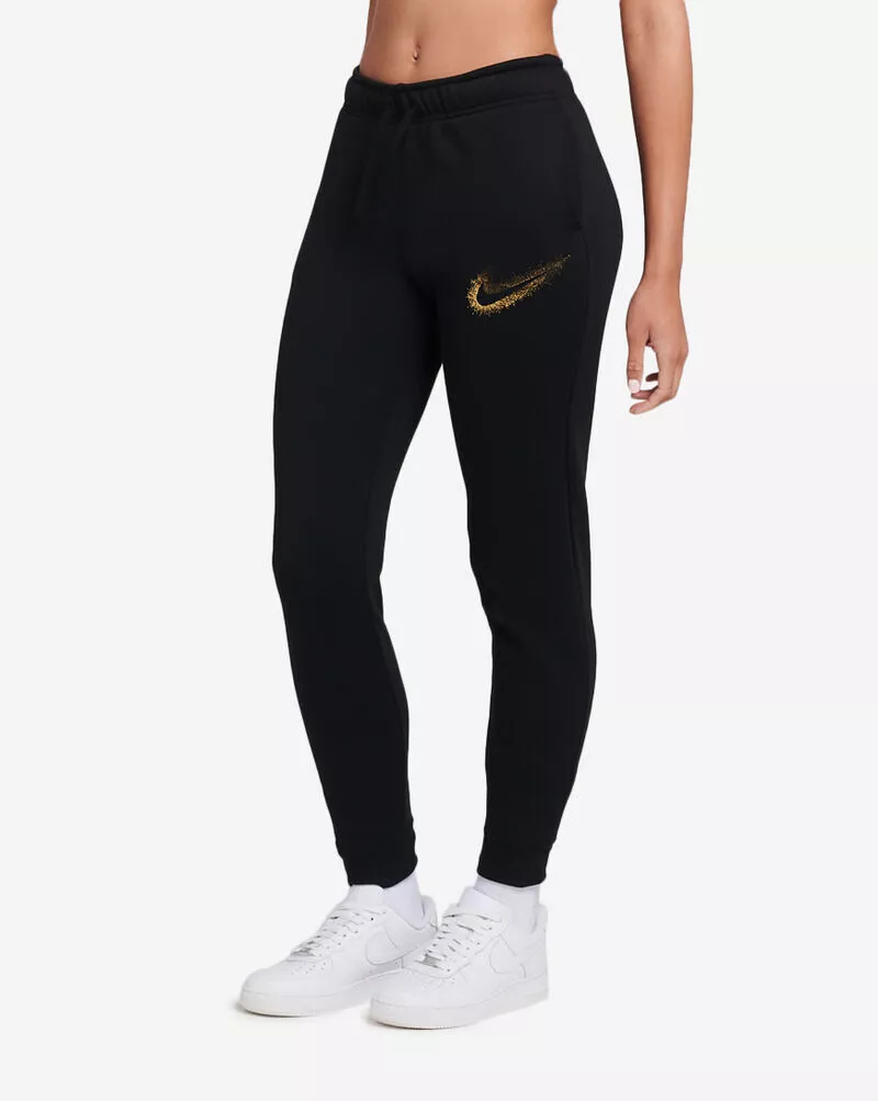 Nike Women' Black/Gold Stardust Graphic Fleece Jogger (DX6447-010) Sizes  1X/3X