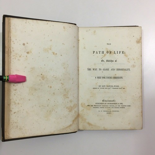 1859 Rev. Daniel Wise - Der Weg des Lebens ODER skizziert den Weg zu Herrlichkeit und Unsterblichkeit - Bild 5 von 12