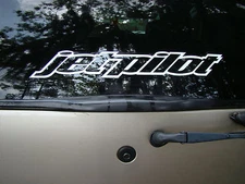 JET PILOT WINDOW / WINDSHIELD TOPPER  DECAL - SEADOO - WITH YOUR CHOICE OF COLOR
