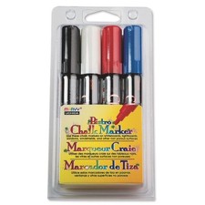Uchida 480-4C Marvy Broad Point Tip Basic Bistro Chalk Marker Set