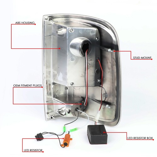 [DUAL LED C-SHAPE]FOR 04-08 FORD F150 LOBO TAIL LIGHT BRAKE REVERSE LAMPS CHROME - Picture 9 of 10