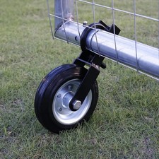 6" Heavy Duty Farm Gate Wheel, Black, 1 Pack