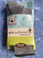 sz L Women's SMARTWOOL ADRENALINE 3/4 Crew SOCK   Newest Packaging TOTAL COMFORT