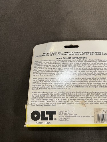 P S OLT MODEL MKV VINTAGE DUCK CALL, Mark V, New In Box NOS - Picture 4 of 4