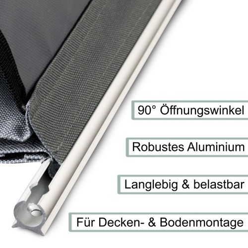 Alu Kederleiste Kederschiene 2x1,2 Meter Ø9mm Aluminium Wohnwagen Kederprofil - Bild 4 von 6