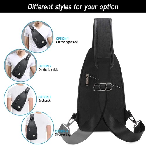 Small Sling Bag Crossbody Backpack Over the Shoulder Bag for Men Women Travel... - Bild 7 von 7