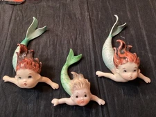 VINTAGE LEFTON MERMAID LOOKING OUT LARGE ONE FREE SHIPPING LAST ONE MINT