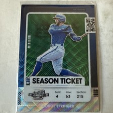 2021 Panini Contenders Optic Season Ticket George Springer #94 Green Wave
