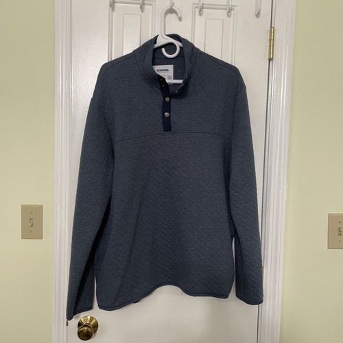 Sonoma Herren Stepppullover Gr. XL mit Viertel Druckknopfverschluss - Bild 1 von 3