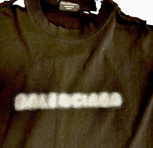 Balenciaga Blurred Logo Destroyed RARE BLK/GRY Worn Once - Bild 2 von 8