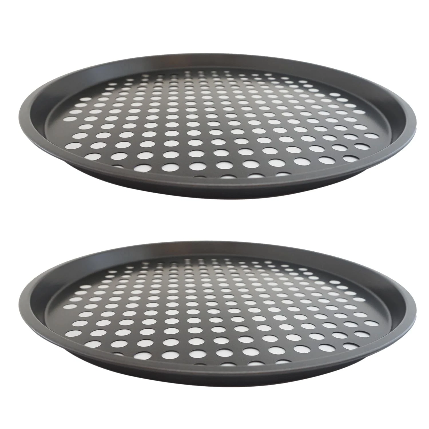 2 Pcs 11 Inch Non Stick Pizza Pan with Holes Perforated Pizza Pans for Home
