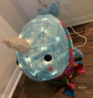 Wondershop 16" Tall Lit Tinsel NARWHAL  Christmas Yard Decoration