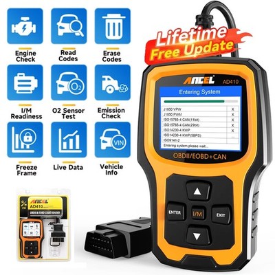 ANCEL AD-410 Enhanced OBD2 Scanner Vehicle Code Reader Diagnostic OBD Scan Tool