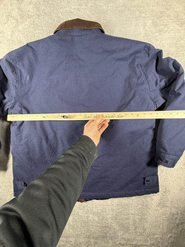 Oak Hill Jacke Herren 2XL blau braun Cordkragen gesteppt gefüttert Arbeitsmantel - Bild 9 von 14