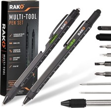 RAK Multitool Pen - Multi-Tool Pen Set 11 in 1, LED Light, Screwdrivers, Level,