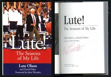 Lute Olson SIGNED AUTOGRAPHED Lute! University of Arizona Coach HC 1st Ed Print