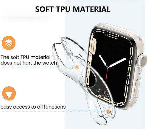 Displayschutz Hülle TPU Case für Apple Watch 38/40/42/44mm Series 6/5/4/3/SE - Bild 4 von 22