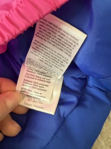 Obermeyer Girls Ski Jacket I-Grow Size 3 Blue Pink Waterproof Snow - Picture 9 of 16