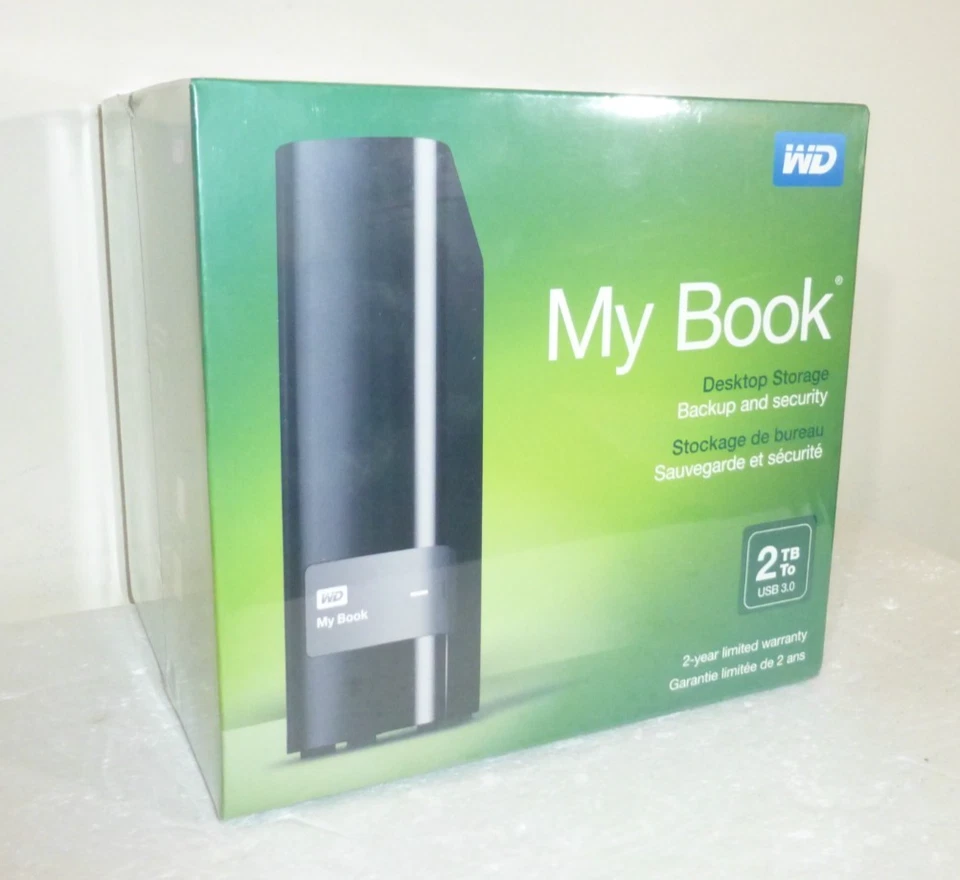 WD My Book 2TB External Hard Drive USB 3.0 Western Digital WBDFJK0020HBK-SEALED - Image 2 of 4