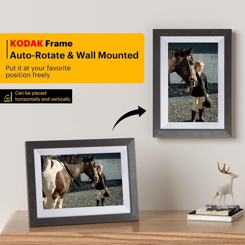 Classic Wooden Digital Photo Frame 1012W, 10.1 inch Touchscreen, WiFi Enabled, 1 - Picture 4 of 11
