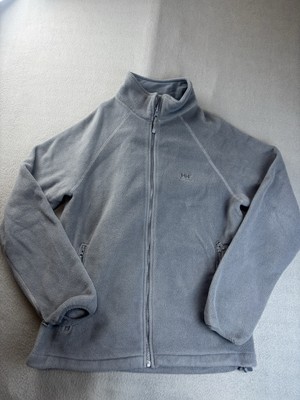 Helly Hansen Full Zip Fleece Jacket Mens Gray Medium Pockets Outdoors