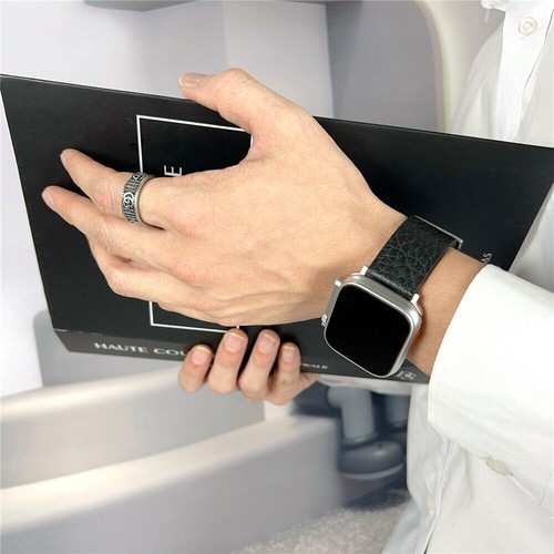 Correa de cuero suave para Apple Watch 9 8 7 6 5 4 SE Ultra 2 40/44/41/45/49 mm - Imagen 16 de 17