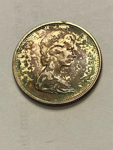 1867-1967 Canadian Centennial Quarter Elizabeth & Lynx Laminations 80% Silver