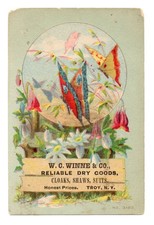 C1880-90s - W. C. Winne & Co Cloaks Suits Troy NY Trade Card - XL2T