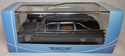 Neo Scale Models 1:43 1962 Cadillac Miller Meteor Landau Coach/Hearse Ebony RARE - Picture 6 of 6