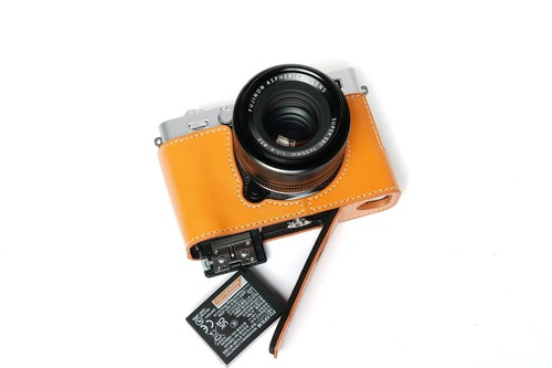 Genuine Real Leather Half Camera Case Bag Cover for FUJIFILM X-E5 XE5 - Picture 35 of 47