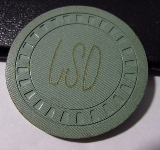 LSD (Louis S. Du Teau) $1 CASINO gaming poker chip Lincoln Nebraska