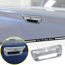 For Dodge RAM 1500 19-24 Chrome Look Rear Door Tailgate Handle Cover Trim Bezels