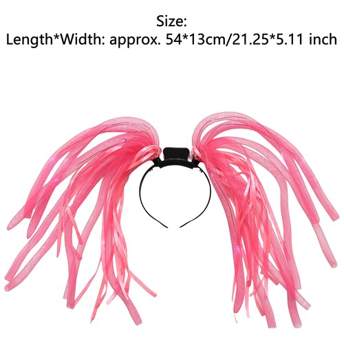 Adults Kids Led Light up Flashing Party Rave Noodle Bridal Headband Halloween - Picture 36 of 49