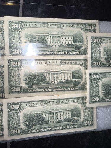Lot (8) $20 USA Bank Notes (1981-1995) - Picture 5 of 6