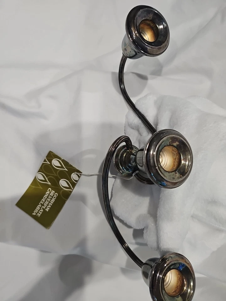 Канделябры Gorham из чистого серебра с 3 легкими верхними только утяжеленными переключателями - Изображение 3 из 4