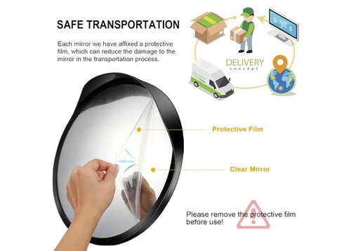 NEW- 16" Convex Driveway Mirror, Upgrade Wide Angle View, Adjustable Blind Spot - Bild 3 von 14