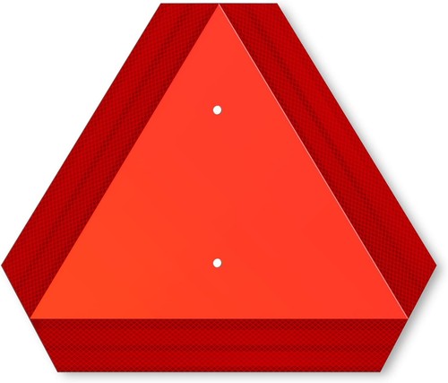 Langsam bewegliches Fahrzeug Dreieck Schild Langlebig Aluminiumqualität Reflektierend Sicherheitsschilder - Bild 2 von 8