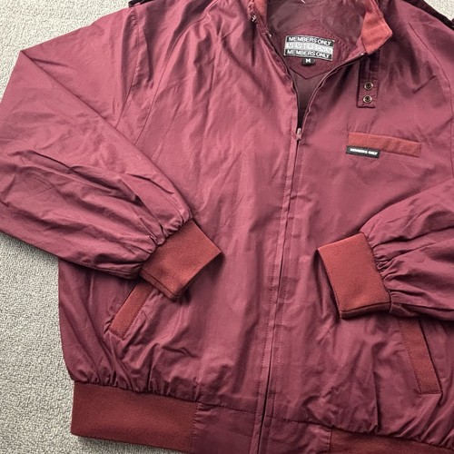 Members Only Jacket Adult Medium Red Full Zip Long Sleeve Bomber Casual Men's - Picture 7 of 14