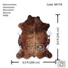 Cowhide Light Brindle Tricolor High Quality Hair on Hide Size: X-Jumbo(XXL)BR178